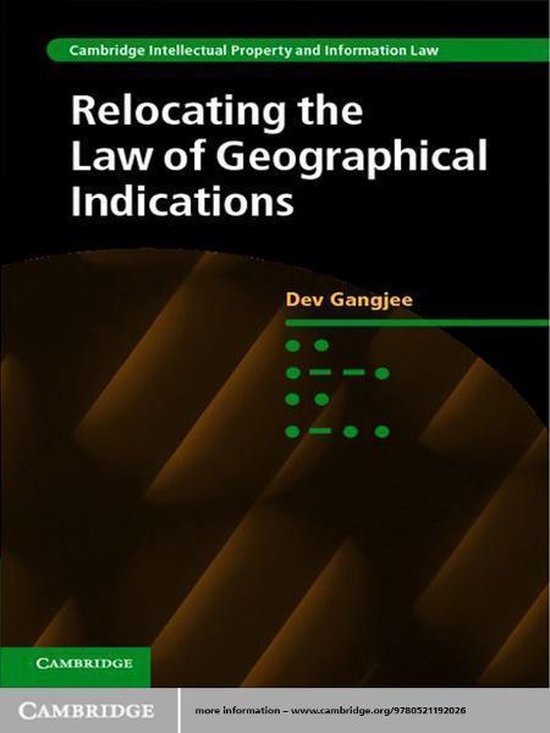 Cambridge Intellectual Property and Information Law 15 - Rel ... - cover