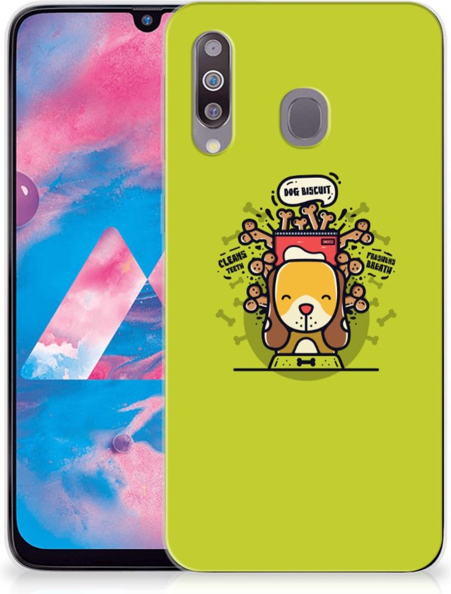 Samsung Galaxy M30 Telefoonhoesje met Naam Doggy Biscuit