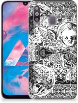 Silicone Back Case Geschikt voor Samsung Galaxy M30 Skulls Angel