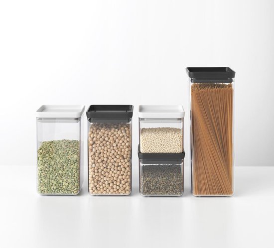 Brabantia Tasty+ boîte à provisions empilable 2,5 litres - Dark Grey