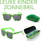 Kids sunglasses brickly green with cover
