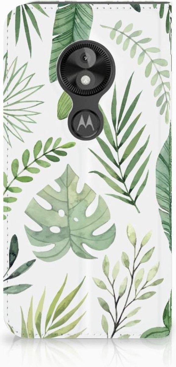 Standcase Hoesje voor Motorola Moto E5 Play Smart Cover Leaves