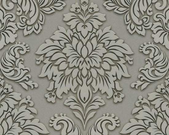 ORNAMENTEN BEHANG | Barok - grijs beige taupe zilver glitter - A.S. Création Metropolitan Stories