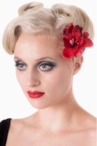 Blossom haarclip accessoire bloem rood - One Size - Dancing Days