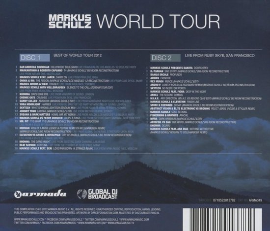 World Tour - Best Of 2012 - Markus Schulz