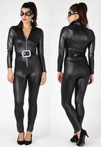 Catwoman - Batwoman (Batman) jumpsuit met masker en oortjes maat M