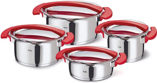 Fissler Symphony in Red: Magic Red pannenset, 4-delig | bol.com