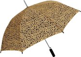 Bruin/zwarte luipaard print paraplu 80 cm