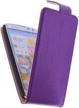 Classic Lila Sony Xperia T3 PU Leder Flip Case Hoesje