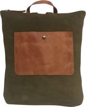 Morgado Aledis - suede leren rugtas - groen