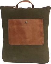 Morgado Aledis - suede leren rugtas - groen