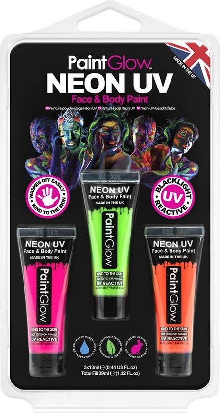 PaintGlow Neon UV Face & Body Paint | bol.com