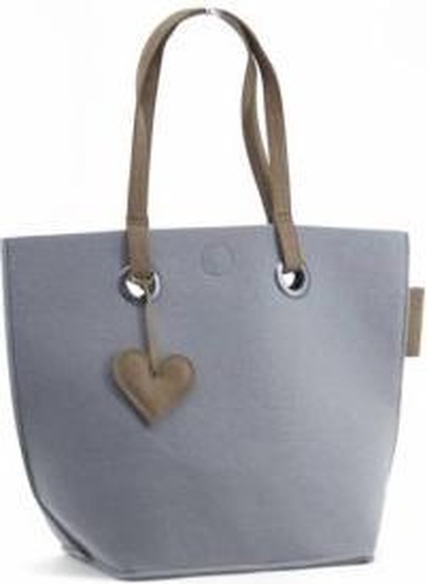 Uitgelezene bol.com | ZEBRA Trends Shopper Natural Bag Vilt effen licht grijs BY-39
