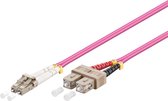 Goobay LC - SC Duplex Optical Fiber Patch kabel - Multi Mode OM4 - paars / LSZH - 7 meter