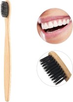 Bamboe Tandenborstel - Zwart - Set van 5 - Met houtskool haren