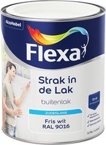 Flexa Strak in de Lak Zijdeglans - Buitenverf - fris wit RAL 9016 - 0,75 liter