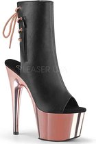 Pleaser Plateau Laarzen, Paaldans schoenen -36 Shoes- ADORE-1018 Paaldans schoenen Zwart/Roze