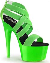 Pleaser Sandaal met enkelband, Paaldans schoenen -36 Shoes- ADORE-769UV Paaldans schoenen Groen