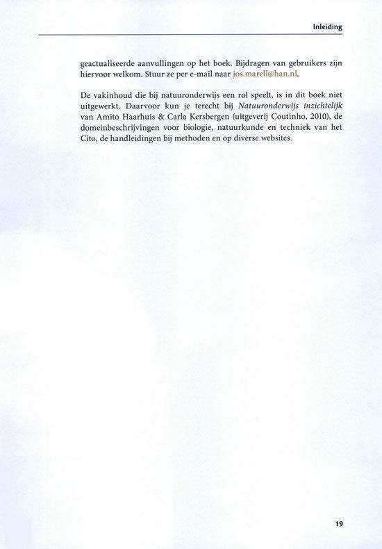 Pagina met tekst over aanvullingen op het boek en contactgegevens.