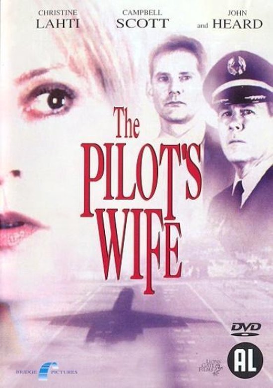 De poster voor de film "The Pilot's Wife" met Christine Lahti, Campbell Scott en John Heard. Op de voorgrond een vliegtuig.