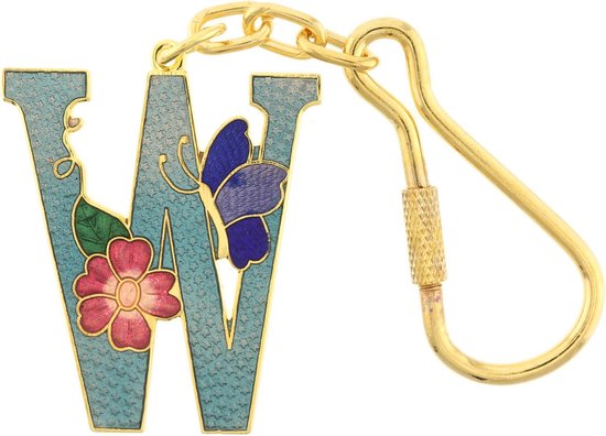 Behave® Porte-clés lettre émail bleu L 4 cm