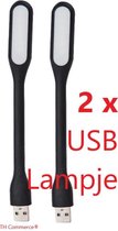 Flexibele USB LED Lamp - LAPTOP - 2 STUKS - PC - LEDLAMP - ZWART nr. 175
