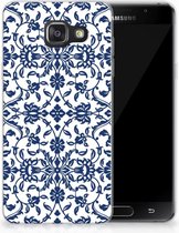 Geschikt voor Samsung Galaxy A3 2016 Uniek TPU Hoesje Flower Blue