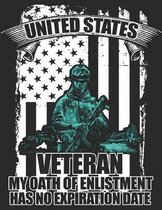 My Oath Of Enlistment Has No Expiration Date (Veteran) Blank College Ruled Notebook