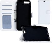 Hoes voor iPhone 7 Flip Case Cover Flip Hoesje Book Case Hoes - Wit