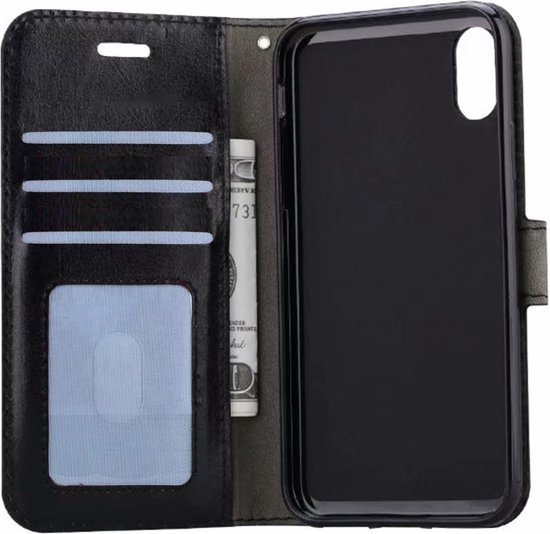 Hoes voor iPhone Flip Case Cover Flip Hoesje Case - Zwart | bol.com