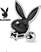 Helix piercing PLAYBOY bunny zwart