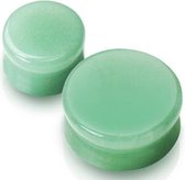 16 mm Double-flared plug Jade steen groen