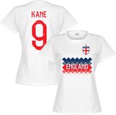 Engeland Kane 9 Dames Team T-Shirt - Wit - XL