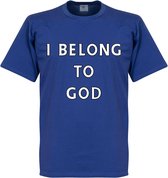 I Belong To God T-Shirt - Blauw - L