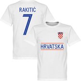 Kroatië Rakitic 7 Team T-Shirt - Wit - 5XL