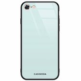 iPhone 8/7 hoesje glass - Pastel blauw | Apple iPhone 8 case | Hardcase backcover zwart
