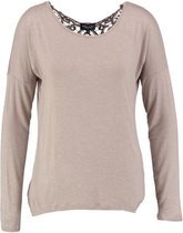 Broadway longsleeve kant op rug light taupe - Maat M