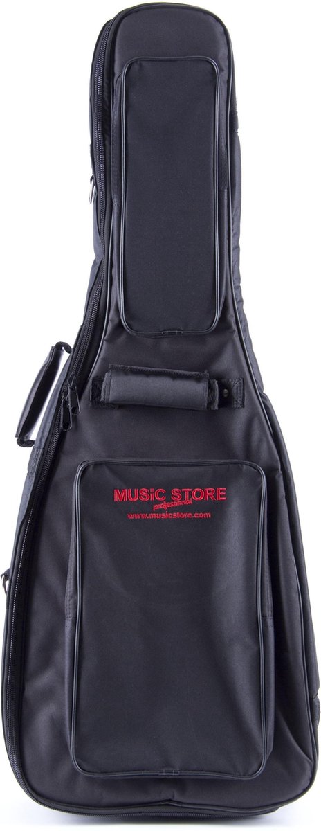 MUSIC STORE "Super Deluxe" Gigbag Classic zwart/rood Logo - Tas voor klassieke gitaren