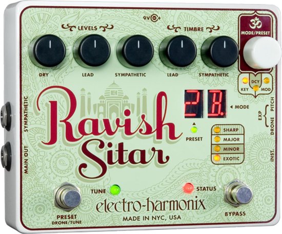 Electro Harmonix Ravish Sitar シタール Electro Harmonix Ravish Sitar - Gitaar Effect Pedal | bol