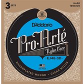 D'Addario EJ46-3D 3 sets snaren voor de Klassieke Gitaar - Hard Tension in 3 Pack