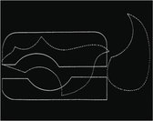 Pickguard blank zwart zelfklevend 20x25cm