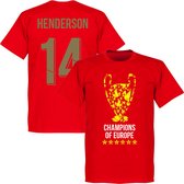 Liverpool Trophy Henderson 14 Champions of Europe 2019 T-Shirt - Rood - XS