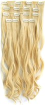 Clip in hair extensions 7 set wavy blond - M22/613