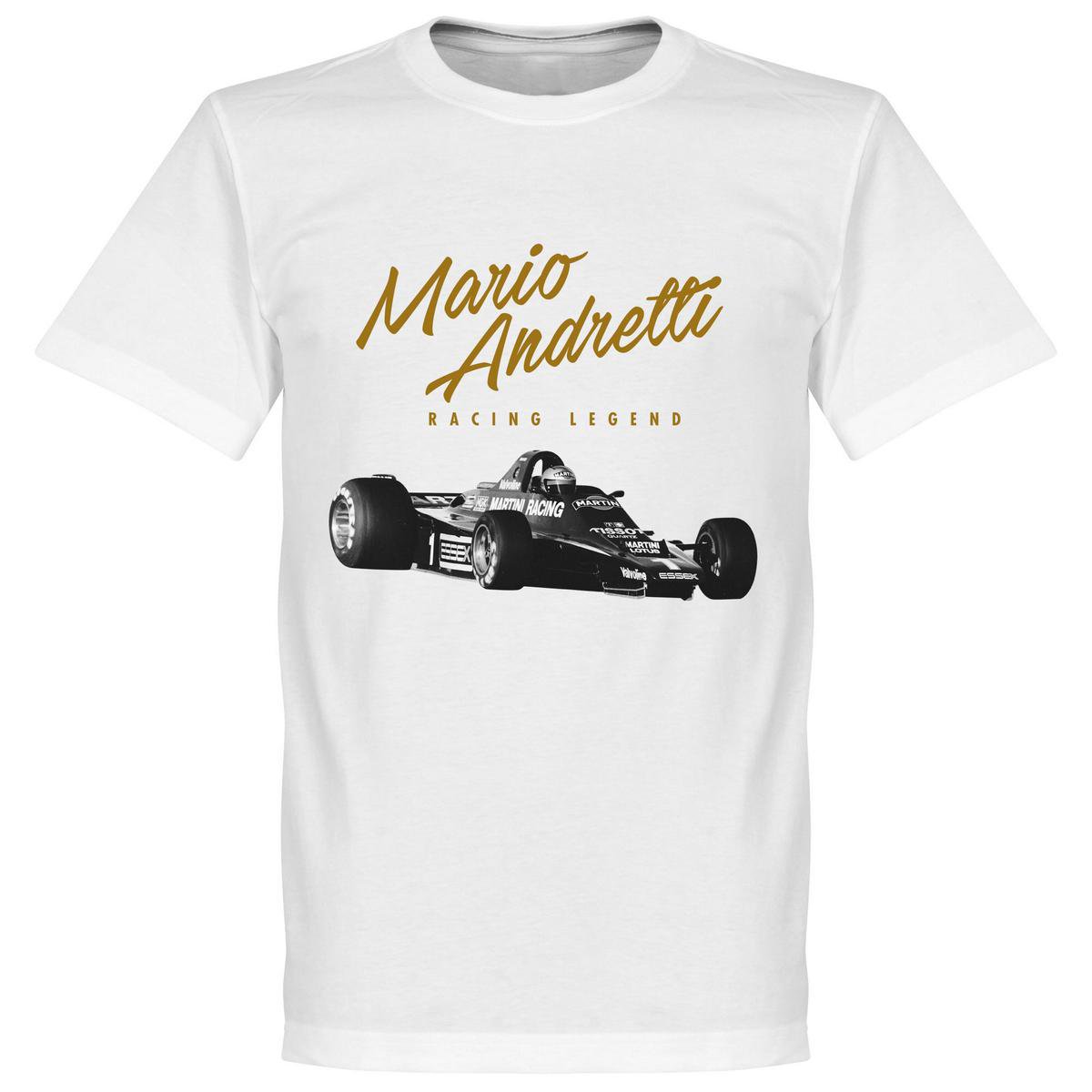 Mario Andretti T-Shirt - Wit - 5XL