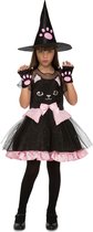 VIVING COSTUMES / JUINSA - Katten heks kostuum voor meisjes - 122/134 (7-9 jaar)