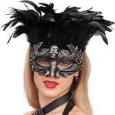 Carnival Toys Masker Rococo Dames Veren/polyester Grijs