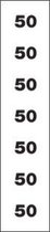 Maatstickers Transparant -maat 50-rol/250st