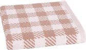 Clarysse 500gr Tartan Handdoek Zand/Wit 50x100cm