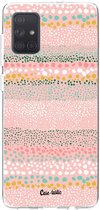 Casetastic Samsung Galaxy A71 (2020) Hoesje - Softcover Hoesje met Design - Lovely Dots Print