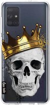 Casetastic Samsung Galaxy A71 (2020) Hoesje - Softcover Hoesje met Design - Royal Skull Print